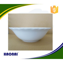Haonai SGS food grade safe ceramic bowls,white ceramic bowl